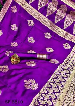 UMANG Banarasi Cotton Silk Saree In Purple Color By Surati Fabric 