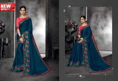 VICHITRA SILK WITH EMBROIDERY BORDER SAREE