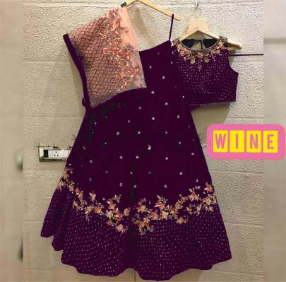 VISCOS VELVET WITH EMBROIDERY  WORK WITH RIVET MOTI WORK LEHNGHA
