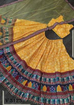 Vaishali Silk Lehenga In Yellow Color By LNB
