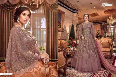 Violet Snow White Designer Embroidered Salwar Suit 