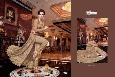 Violet Snow White Designer Embroidered Salwar Suit