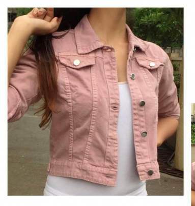 WINTER SPECIAL DENIM JACKET IN TAFFY WITH HOT LOOK 