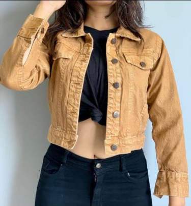 WINTER SPECIAL DENIM JACKET IN GOLDEN WITH NEW LOOK 