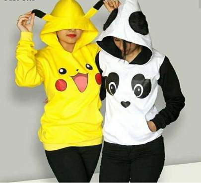 WINTER SPECIAL HOODIES WITH CUTE PIKACHU AND PANDA PATTERN