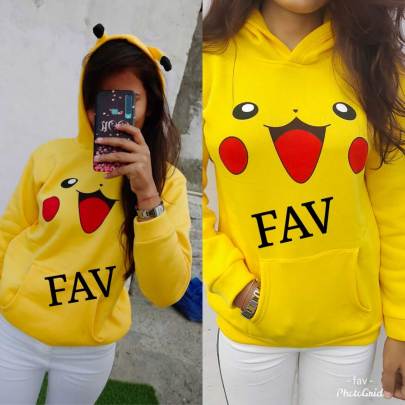 WINTER SPECIAL HOODIES WITH CUTE PIKACHU AND PANDA PATTERN