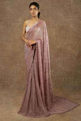 baltic grey  manish malhotra sequin saree