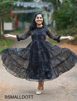 Black Georgette Gown Smalldott