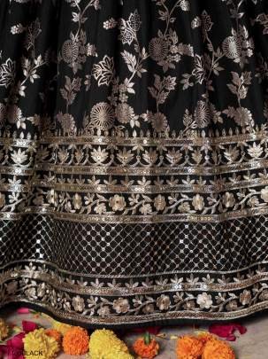 Black Lehenga Choli Set Glamorous Ethnic Statement By Zeel Clothing