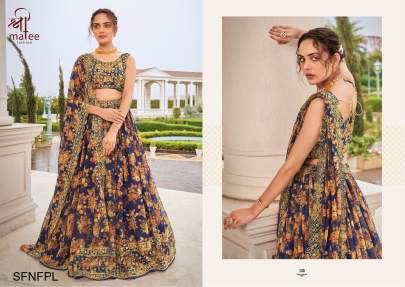 Black New Floral Printed Lehenga Choli