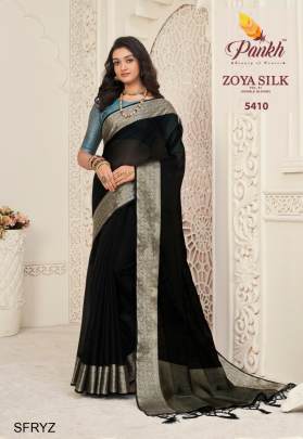Black Zoya Saree Launching An Amazing Combination Catalog By Pankh Brand 
