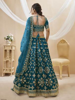 Blue Art Silk Lehenga Angelic Vol 1 by Zeel Clothing