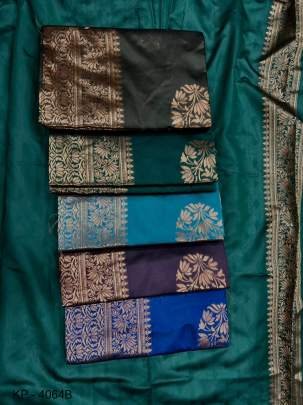 Blue Color South Special Dark Edition Soft Silk Saree Catalog KP4064