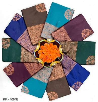 Blue Color South Special Dark Edition Soft Silk Saree Catalog KP4064