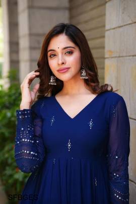 Blue Georgette Embroidered Suit Set