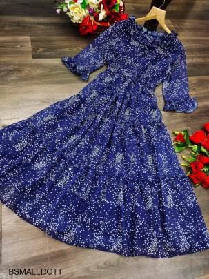 Blue Georgette Gown Smalldott
