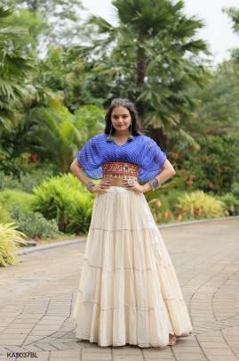 Blue Navrati Lehenga Cord Set KA5037