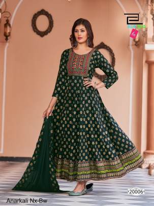 Buy Blue Hills Kesar Festive ware Anarkali Kurtis Collection