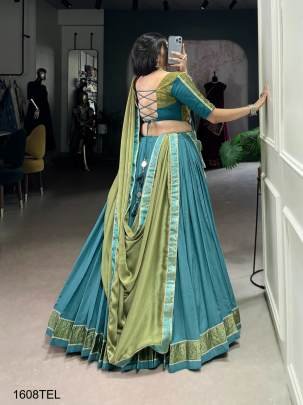 classic silhouettes,Teal blue fresh colors Garba nights just got an upgrade LNB1608TEL