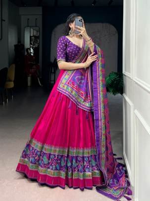 Festive fashion should feel as special as the moment rich Tasar silk paired with bold design and iconic shine  LNB1255PNK