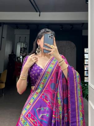 Festive fashion should feel as special as the moment rich Tasar silk paired with bold design and iconic shine  LNB1255PNK