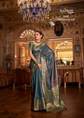 Get The Perfect Look Of Green Color Saree With Beautiful Kanchivaram Arunima Catalog By Rajpath