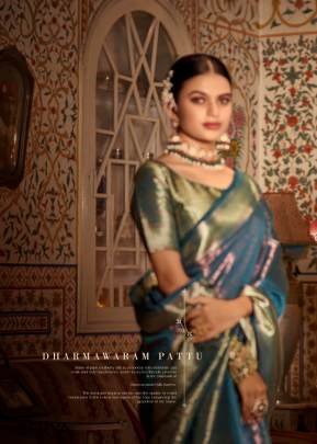 Get The Perfect Look Of Green Color Saree With Beautiful Kanchivaram Arunima Catalog By Rajpath