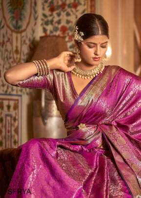 Get The Perfect Look Of Pink Color Saree With Beautiful Kanchivaram Arunima Catalog By Rajpath