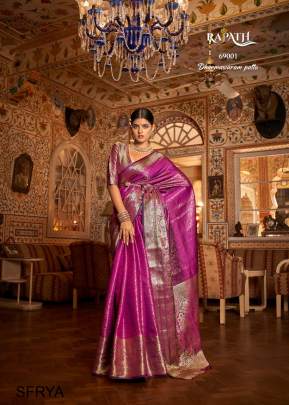 Get The Perfect Look Of Pink Color Saree With Beautiful Kanchivaram Arunima Catalog By Rajpath