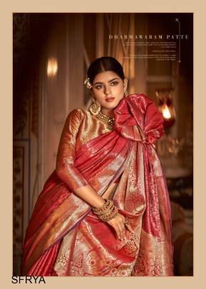 Get The Perfect Look Of Red Color Saree With Beautiful Kanchivaram Arunima Catalog By Rajpath