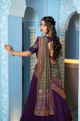 Grace that speaks for itself  Crafted in luxurious Vichitra silk, this lehenga brings a refined and royal touch to your festive wardrobe.