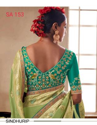 Green Color Kimora Sindhuri Meenakari Saree Catalog In Pure Dola Silk