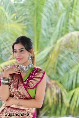 Green Kanjivaram Bandhani Saree Sugandha