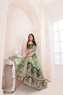 Green Luxurious Net Fabric That is Both Elegant And Comfortable