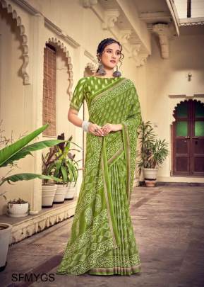 Green Soft Lilen Cotton Saree 