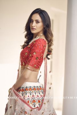 GULDASTA VOL  11 Bridal Lehengha Choli In White And Red Color By SHUBHKALA