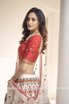 GULDASTA VOL  11 Bridal Lehengha Choli In White And Red Color By SHUBHKALA  