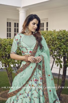 GULDASTA VOL  11 Bridal Lehengha Choli In Light Rama Green Color By SHUBHKALA  