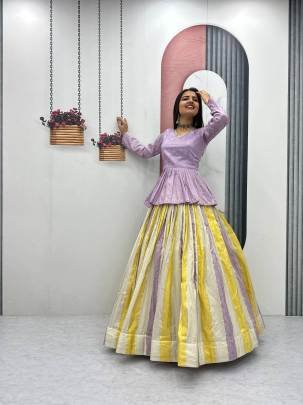 Launching Festival Special Lehenga Choli In Pink Colour Top And Multi Colour Lehanga