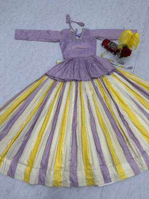 Launching Festival Special Lehenga Choli In Pink Colour Top And Multi Colour Lehanga