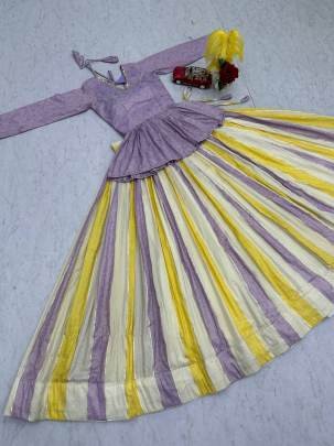 Launching Festival Special Lehenga Choli In Pink Colour Top And Multi Colour Lehanga