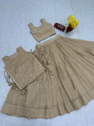 Launching Festival Special lengha choli Whith blouse and Jacket in Tan Colour