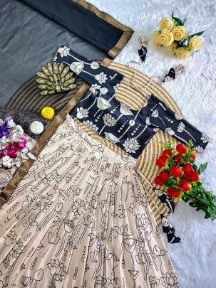 Launching Most Trending our Kalamkari Printed Fully Stitched Pure Soft Musline With Jaccard Lace Border Lehenga Choli and tradition For any Occasion