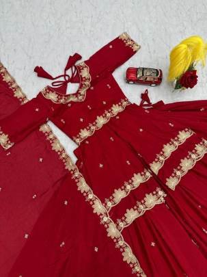 Launching Wedding wear Lehenga Choli Thread & paip Sequence Work In Maroon Colour