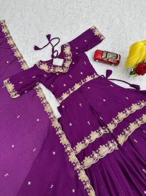 Launching Wedding wear Lehenga Choli Thread   paip Sequence Work In Purple Colour