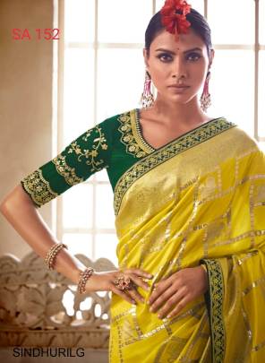 Light Green Color Kimora Sindhuri Meenakari Saree Catalog In Pure Dola Silk