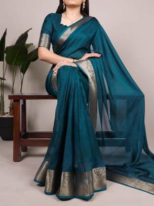 Lightweight  soft  and irresistibly smooth this Marsh Mello saree is designed for women who adore comfort without compromising on style YNF7908TEL