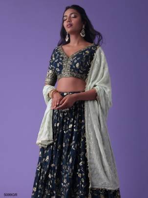 Luxurious Deep Green Lehenga Choli Set  ?5099GR
