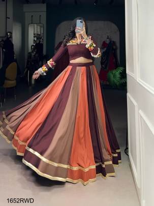 Navratri vibes traditional pride and a Brown lehenga that speaks for itself Navratri Collection 2025 MNK1652WD