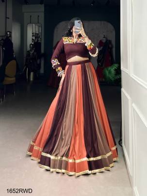 Navratri vibes traditional pride and a Brown lehenga that speaks for itself Navratri Collection 2025 MNK1652WD